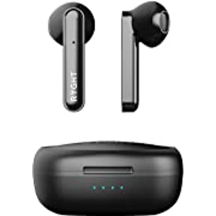 RYGHT Alfa TWS R483416 – Bluetooth-Kopfhörer mit Ladebox, bis zu 17 Stunden kombiniert, Schwarz