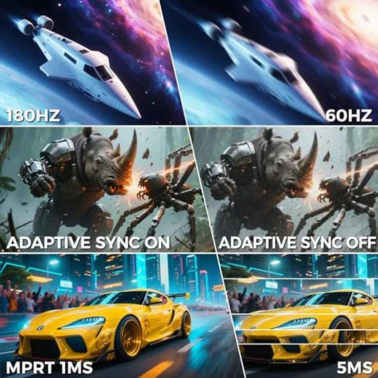 LC-POWER LC-M34QC 34 Zoll Ultrawide WQHD Curved Gaming Monitor, 3440x1440, 180Hz, 1ms, VA, HDR10, Adaptive Sync, 2xHDMI 2.0, 2xDP 1.4 – Bild 5