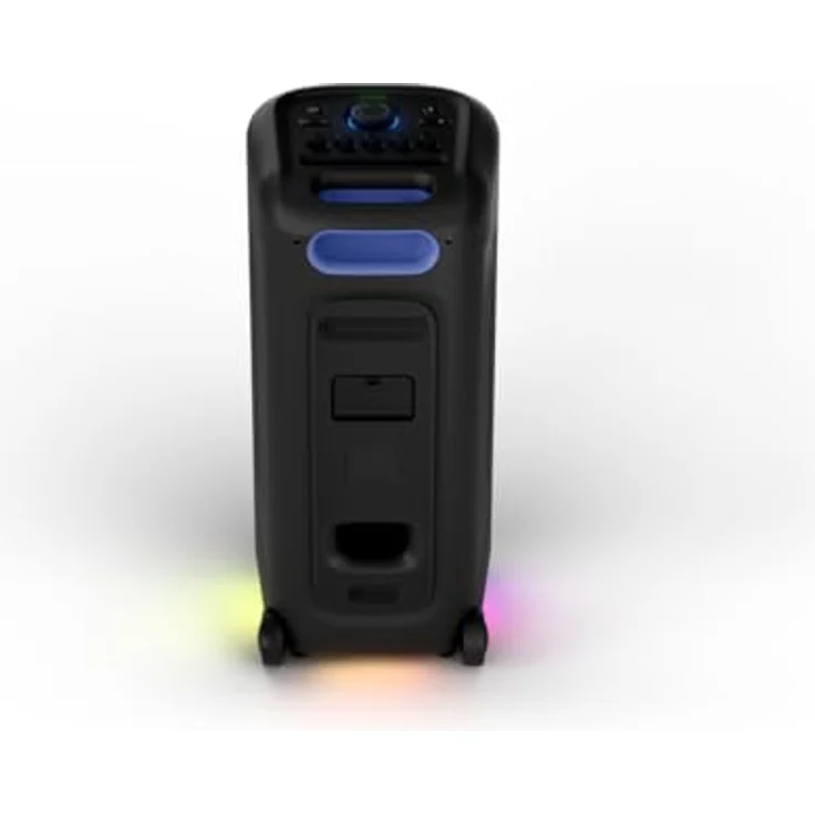 Philips TAX5000E, Bluetooth-Party-Lautsprecher mit 200 W, Bass+, Lichtshow, 14 Std. Akku, IPX4-Spritzwasserschutz, Mikro-/Gitarren-Eingänge, TWS, Auracast, App-Steuerung, tragbar mit Rädern und Griff – Bild 8