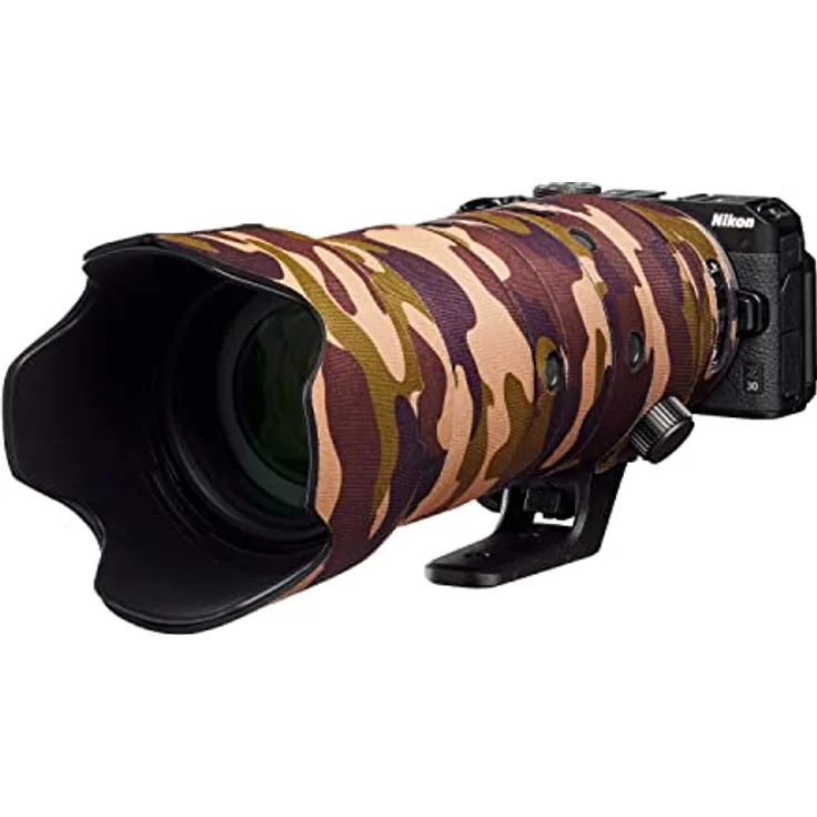 easyCover Lens Oak Objektivschutz für Nikkor Z 70-200mm f/2.8 VR S - Braune Camouflage – Bild 2