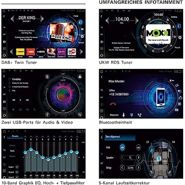 ZENEC Z-E3776, Multimediasystem für FIAT Ducato mit 9" Touchscreen, Wireless Android Auto/Apple CarPlay, DAB+, USB, erweiterbar zum Wohnmobil Navi – Bild 4