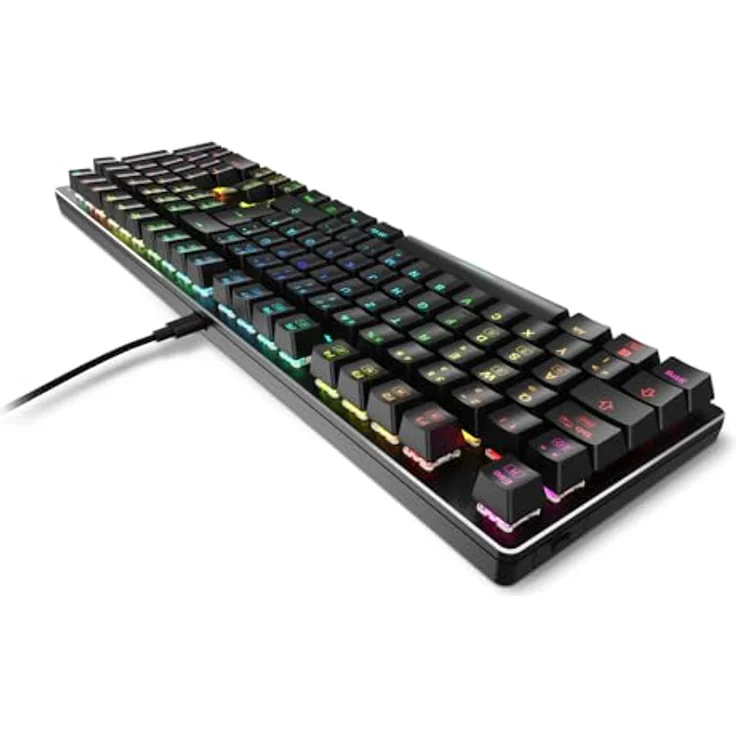 Sharkoon Skiller SGK36W RGB Huano Red USB Gamer Keyboard schwarz, kabelloser Betrieb, anpassbare RGB-Beleuchtung und rote Huano-Schalter – Bild 8