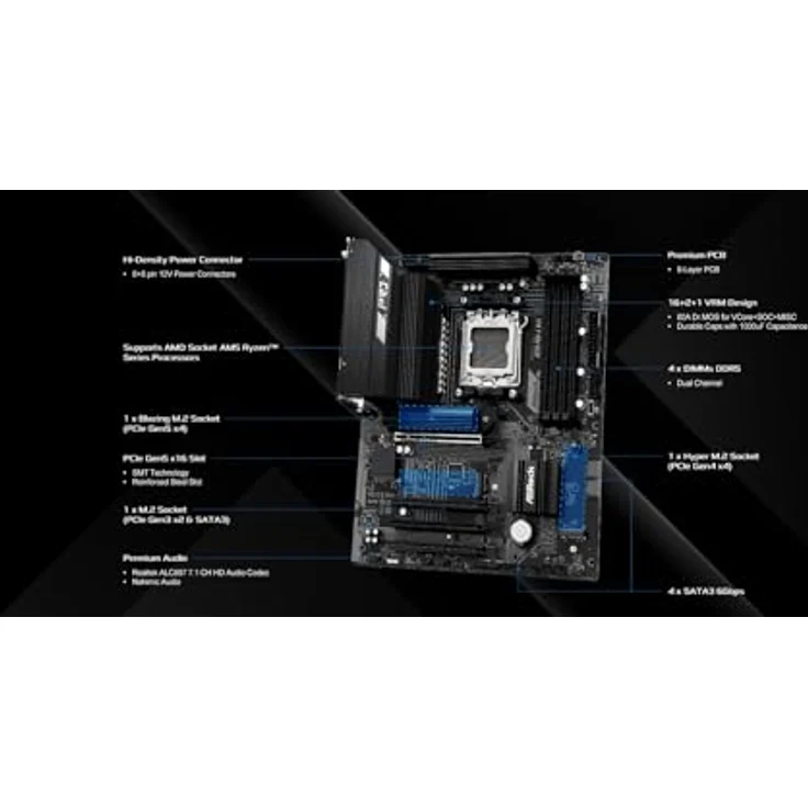 AsRock X870 Pro-A WiFi, AM5 ATX Mainboard mit HDMI/USB-C und DDR5 Unterstützung – Bild 5