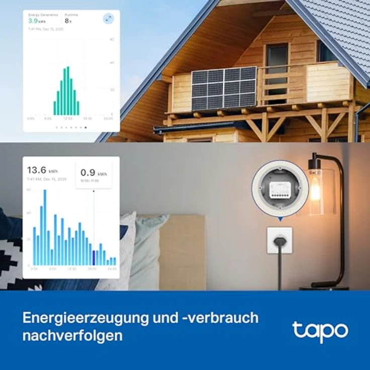 Tapo S110E - WLAN und Bluetooth Smart Relaisschalter, 1 Kanal, 10A, Trocken-/Nasskontakt, Energieerfassung, Alexa & Google Home kompatibel, kompakte Bauweise – Bild 5