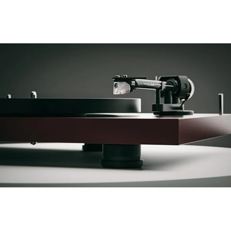 Pro-Ject Debut EVO 2 Plattenspieler, Braun, Riemenantrieb, 33/45 U/min, 8,6" Carbon-Tonarm, höhenverstellbare Füße – Bild 4