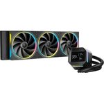 Deepcool K Cooler Wasserkühlung LM360, CPU Wasserkühler mit 2,4-Zoll-IPS-Display, MP4-Wiedergabe und optimierter Pumpe, Schwarz