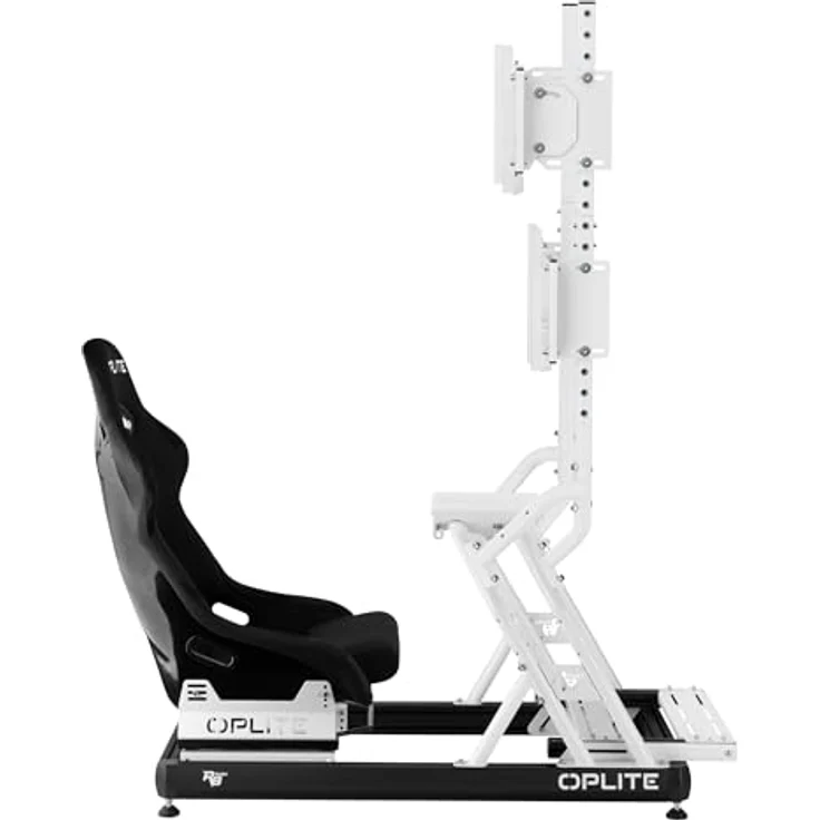OPLITE R8 auf Top Monitor Mount White, Monitorhalterung für 32 Zoll Bildschirm, Stahlrohre, VESA-kompatibel, maximale Tragkraft 20 kg – Bild 4