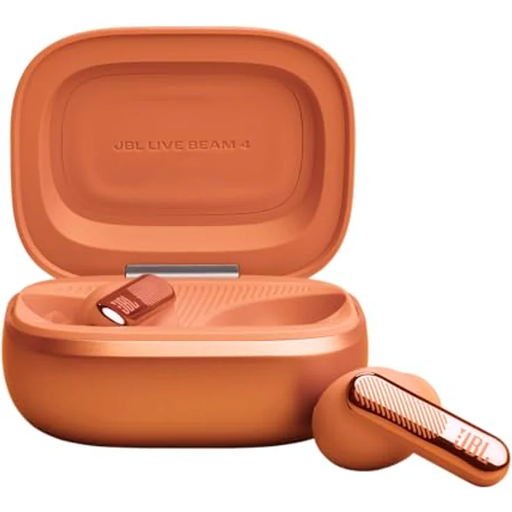 JBL Live Beam 4, Kabellose Noise-Cancelling-Ohrhörer mit Hi-Res Audio, Smart Charging Case, 48 Std. Akkulaufzeit, IP55 wasserdicht, Orange – Bild 3