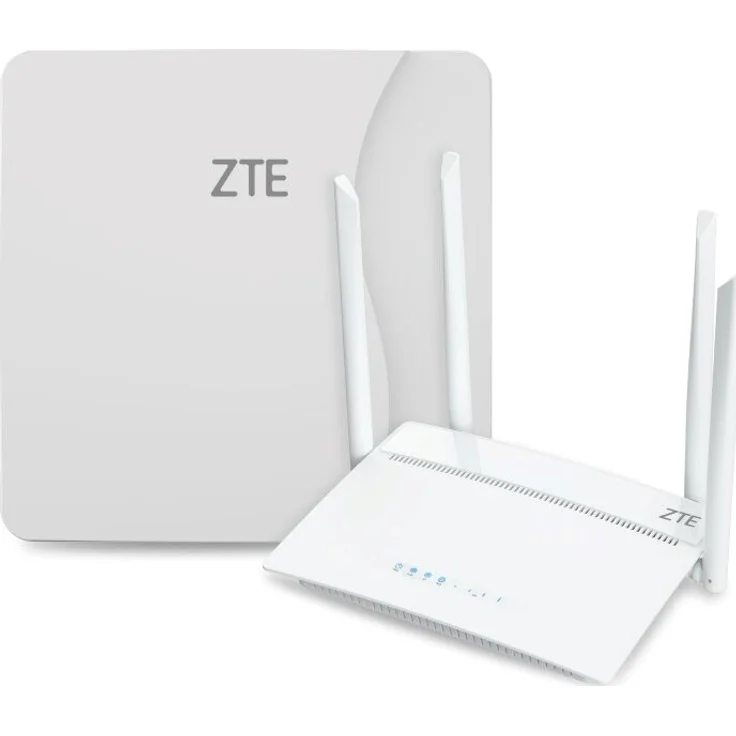 ZTE MF258K+IDU Tragbarer Router, Wi-Fi 6 Dualband, Weiß, mit Power over Ethernet und Gastzugang