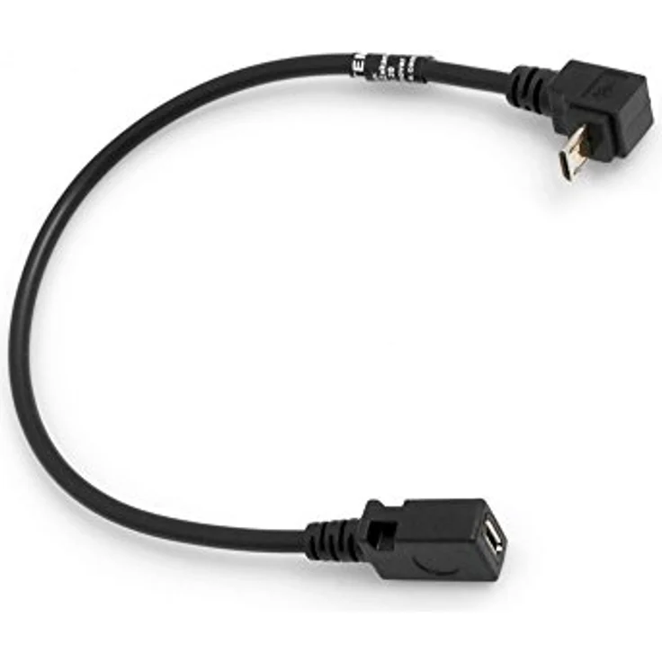 System-S Micro USB 90° Grad Aufwärts Winkel auf Micro USB Kabel Verlängerung 27 cm – Bild 2