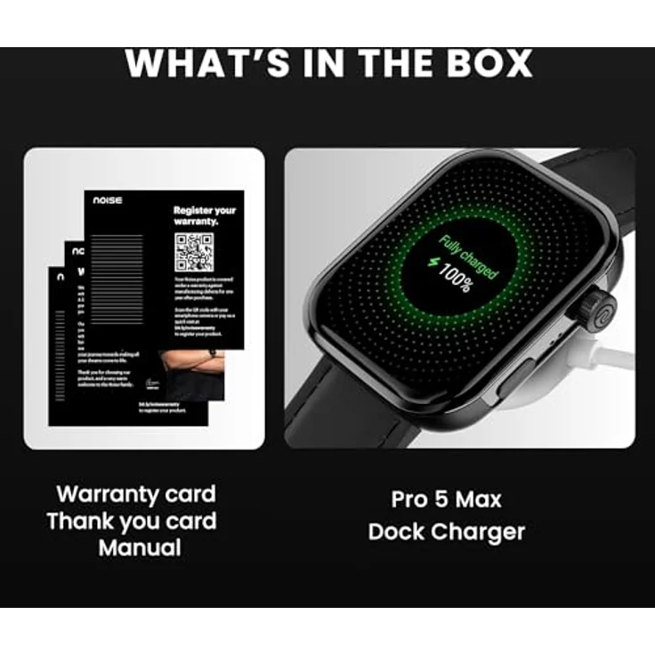 Noise Smartwatch Pro 5 Max, 1,96-Zoll-AMOLED, Gesundheitsüberwachung mit Herzfrequenzsensor und SpO2, IP68 wasserdicht, blau – Bild 6