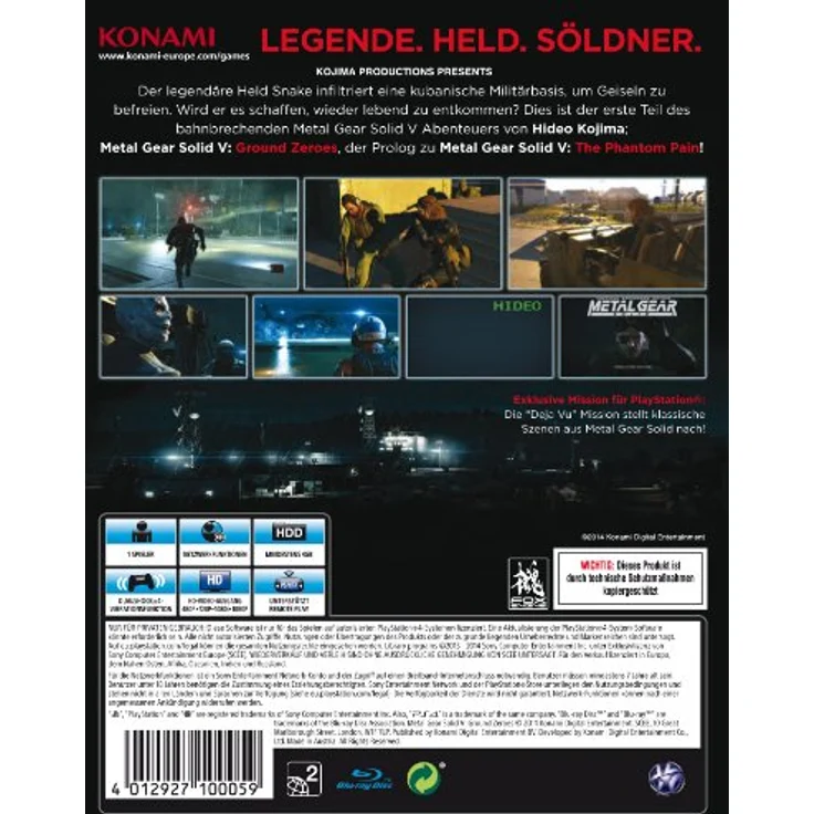 KONAMI Metal Gear Solid V: Ground Zeroes, PS4 Spiel im Adventure-Genre, Deutsch – Bild 2