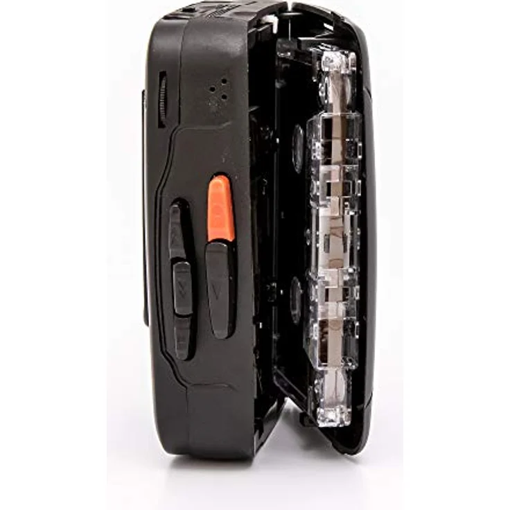 GPO Walkman tragbarer Retro Kassettenrecorder mit integriertem Lautsprecher und Mikrofon, FM-Radio, 3,5 mm Kopfhöreranschluss, inklusive Kopfhörer, Schwarz – Bild 5