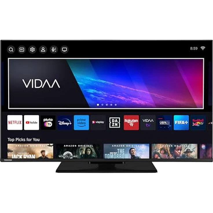Toshiba QLED Fernseher VIDAA 40QV3F63DDZ, 40 Zoll Full HD Smart TV mit HDR 10 und Triple-Tuner, schwarz – Bild 1