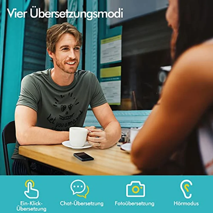Timekettle Fluentalk T1 Übersetzungsgerät, Foto Übersetzer und Unterstützung für 40 Sprachen, Sprachübersetzer ohne Wifi ohne Verbindung, 2 Jahre lang kostenlose globale mobile Daten für Reisen – Bild 5