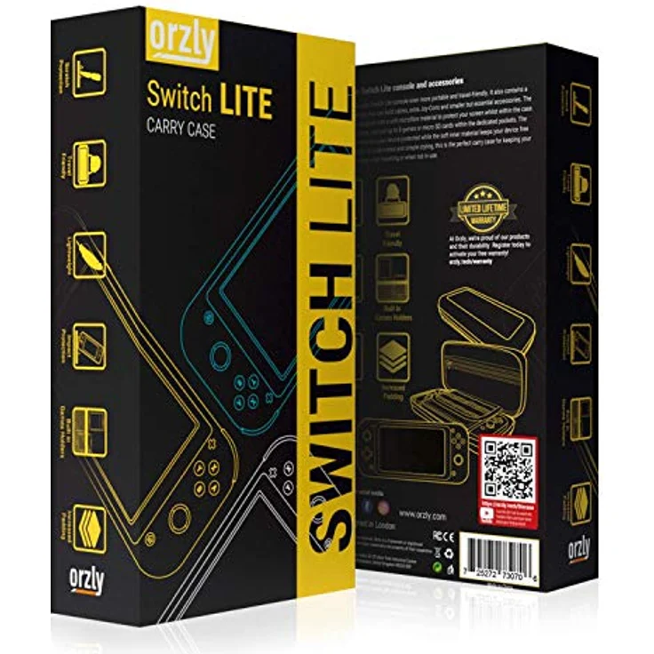 Orzly Tragetasche für Nintendo Switch Lite (2019), Hartschalen Schutzhülle mit Innentasche für Zubehör, rosa – Bild 2