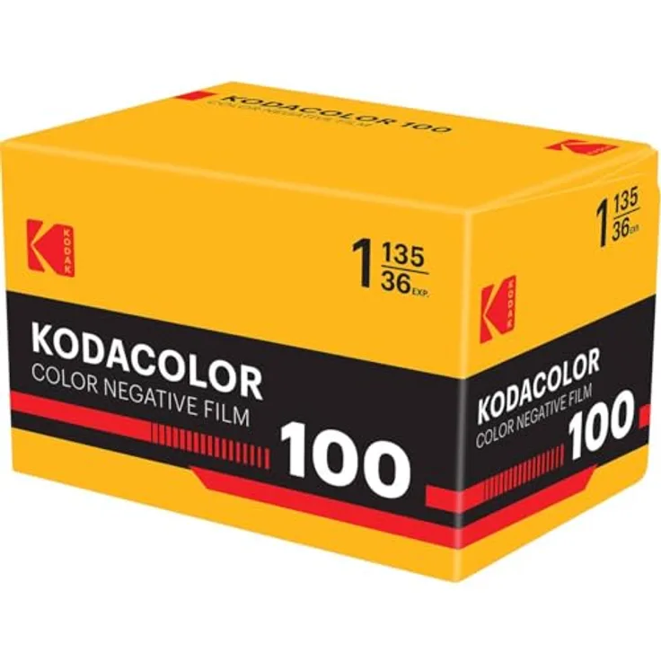 KODAK Eastman Kodacolor 100 135-format, Farbnegativfilm mit ISO 100, 36 Exposures, feines Korn und gesättigte Farben