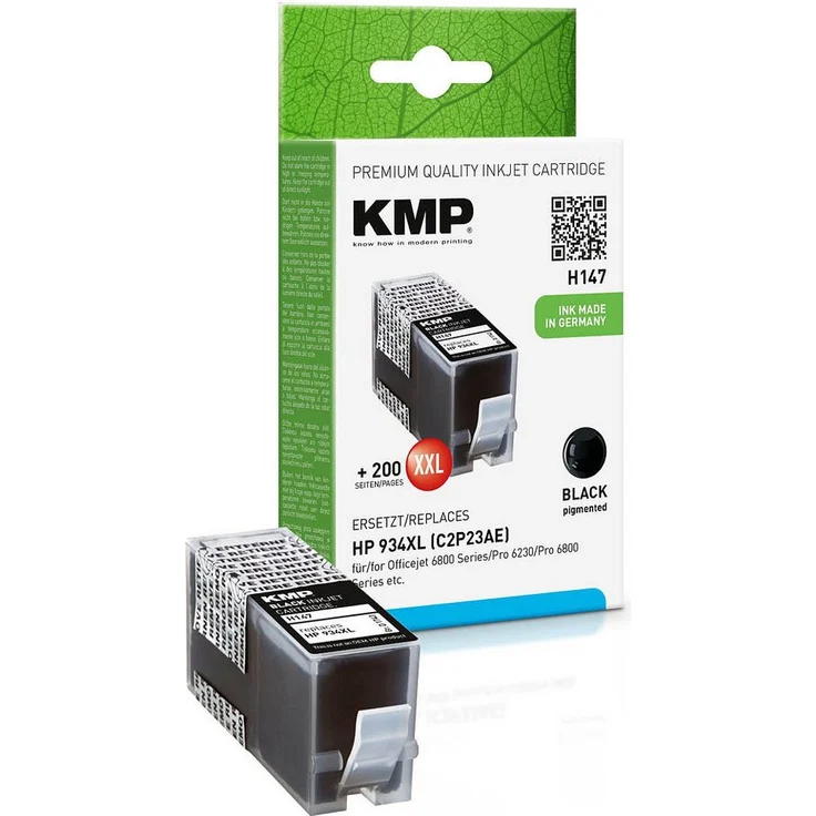 KMP H147 Tinte, ERSETZT HP 934XL - schwarze Tintenpatrone, 40ml, ca. 1.200 Seiten