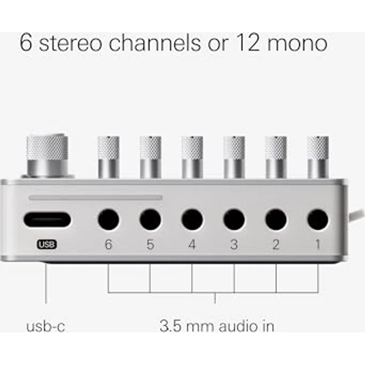 Teenage Engineering TX-6 tragbares 6-Kanal-Stereo-Mischpult und USB-Audio-Interface, Akku mit 8 Stunden Betriebszeit, BLE und USB-Midi, kompatibel mit iOS – Bild 5
