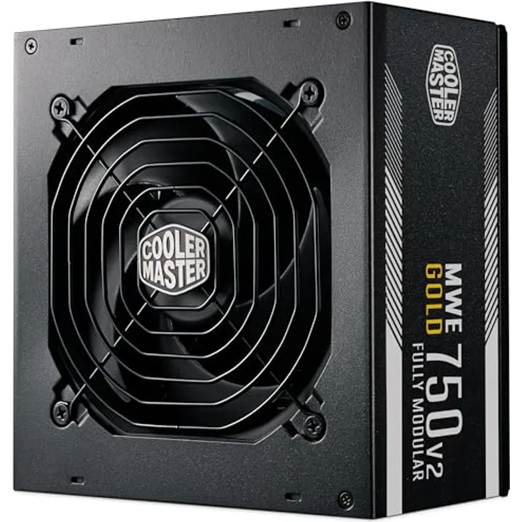 Cooler Master MWE Gold 750 V2 ATX 3.1 Vollmodulares Netzteil – ATX 3.1-Unterstützung, 80 Plus Gold, 750 Watt PC-Netzteil, PCIe 5.1-Verkabelung, 120 mm HDB-Lüfter, Hochtemperaturschwelle