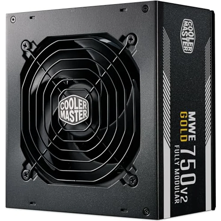 Cooler Master MWE Gold 750 V2 ATX 3.1 Vollmodulares Netzteil – ATX 3.1-Unterstützung, 80 Plus Gold, 750 Watt PC-Netzteil, PCIe 5.1-Verkabelung, 120 mm HDB-Lüfter, Hochtemperaturschwelle – Bild 1