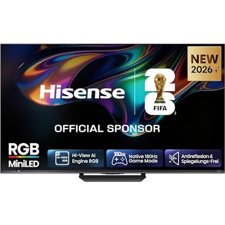 HISENSE 65UR8DS RGB MiniLED 4K TV, 65 Zoll UHD, SMART TV, Flat Design