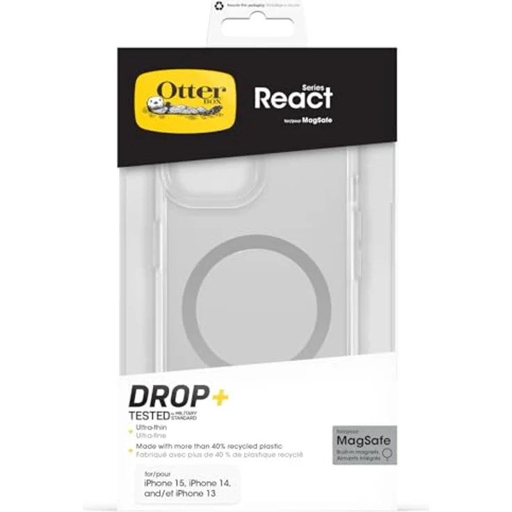 Otterbox React MagSafe Handyhülle, stoßfeste Schutzhülle mit Soft-Touch-Rändern, Backcover für iPhone – Bild 5
