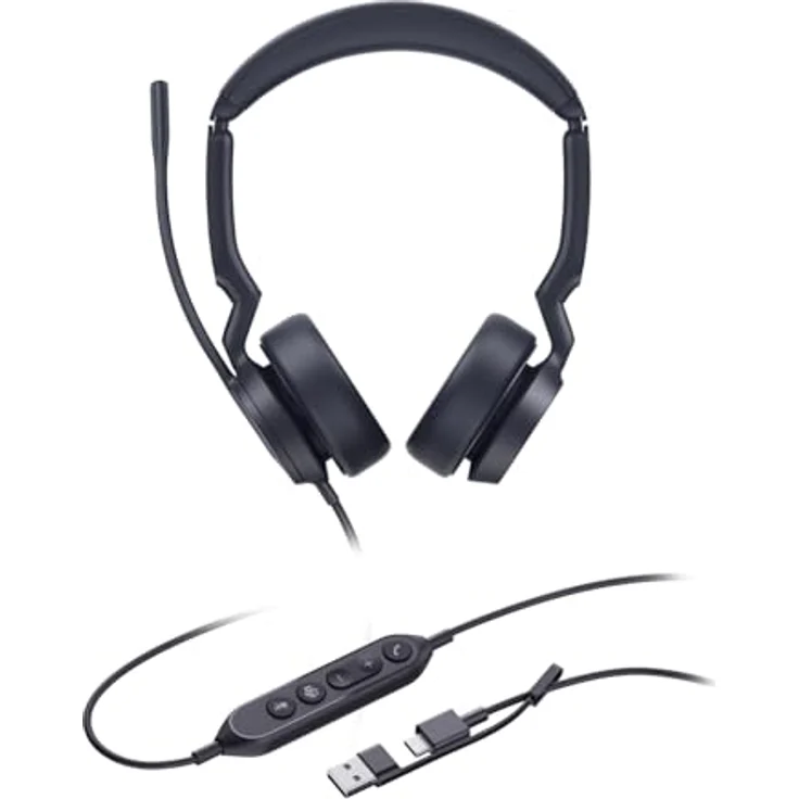 Yealink UH44, kabelgebundenes Dual USB-C/A Headset mit Acoustic Shield 3.0 und ergonomischem Design, zertifiziert für Microsoft Teams – Bild 2