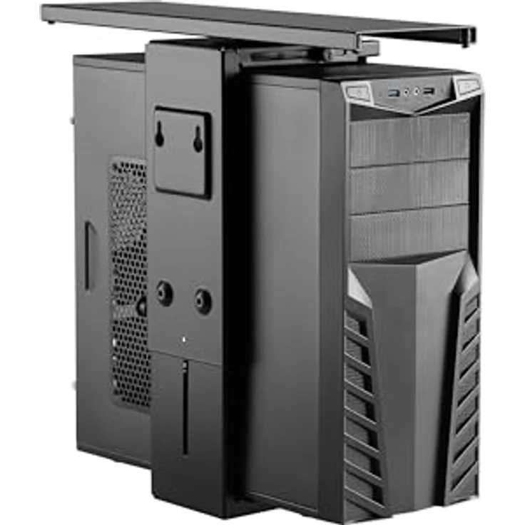 equip PC-Halter für die Untertischmontage (Tisch), Beamer Halterung, Schwarz – Bild 3