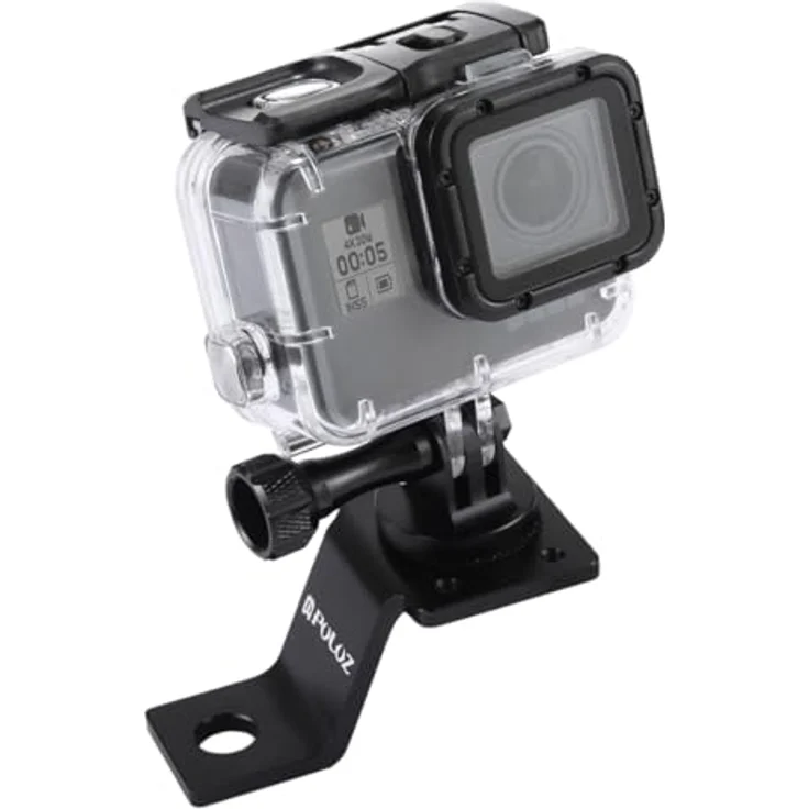 PULUZ Motorrad Halterung für GoPro Hero12/11/10/9/8/7/6/5, Insta360 Ace und DJI Osmo Action 4, Aluminium-Legierung, stabil und vielseitig einsetzbar – Bild 1