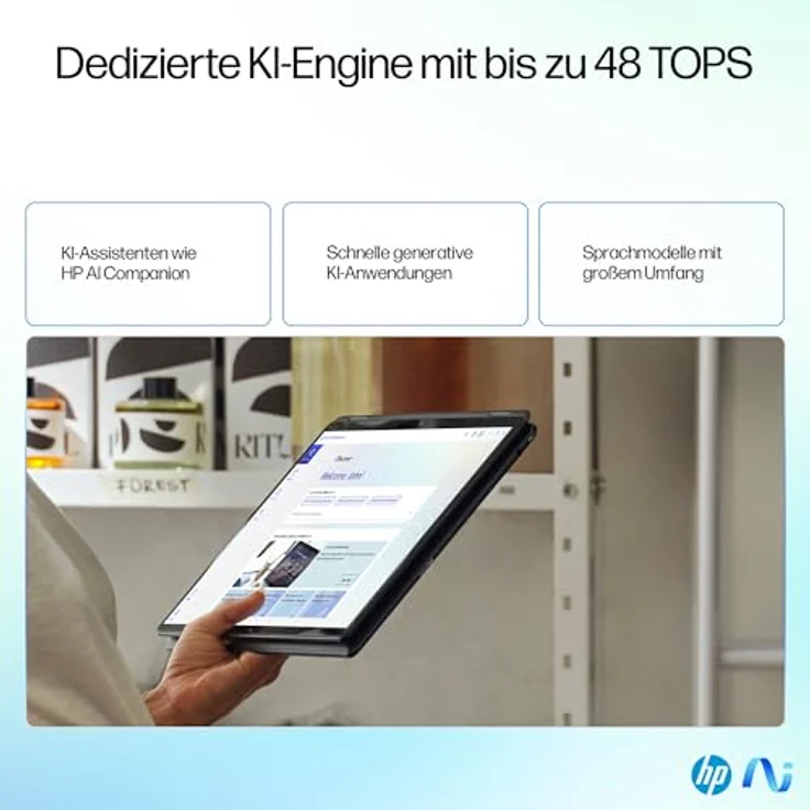 HP OmniBook Ultra Flip, Convertible Copilot+ PC, 14 Zoll 2,8K OLED Touchscreen, Intel Core Ultra 7, 16 GB RAM, 1TB SSD, Windows 11 Home, Eclipse Gray – Bild 4