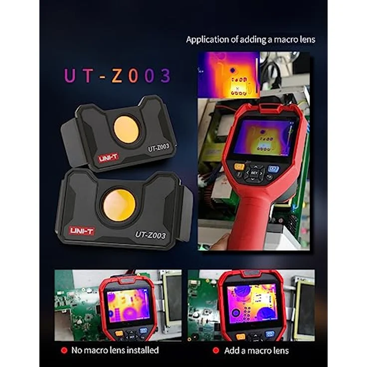 Uni-T UT-Z003 Micro Lens für Wärmebildkamera, Makro-Objektivfilter zur präzisen Fehlerdiagnose und Analyse von Heisspunkten, kompatibel mit UTi730E, UTi720E, UTi730V, UTi720V – Bild 5
