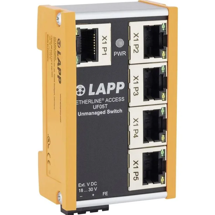 Lapp Industrial Ethernet Switch, Netzwerk Switch mit robustem Metallgehäuse und hohen Datenraten