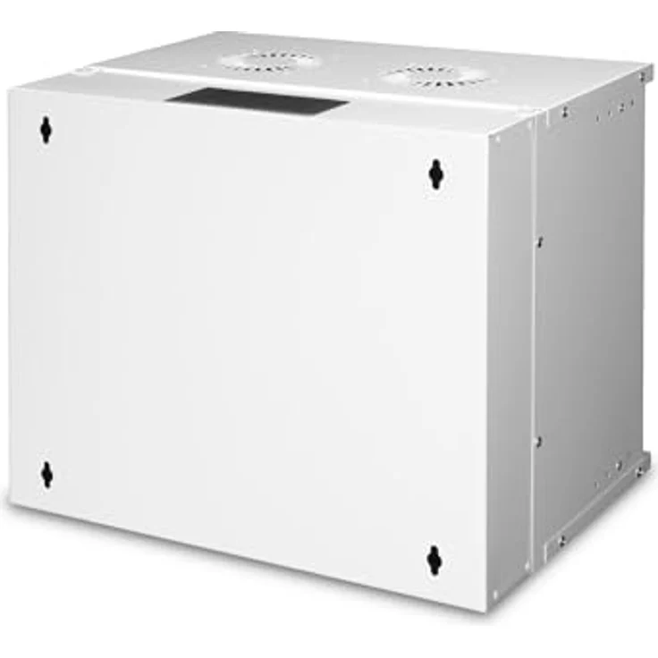 DIGITUS Netzwerkschrank SoHo Pro - 19-Zoll Rack 9 HE - Unmontiert - Wandmontage - 400 mm Tiefe - 327 mm Nutztiefe - Traglast 60 kg - Glastür - Grau – Bild 3