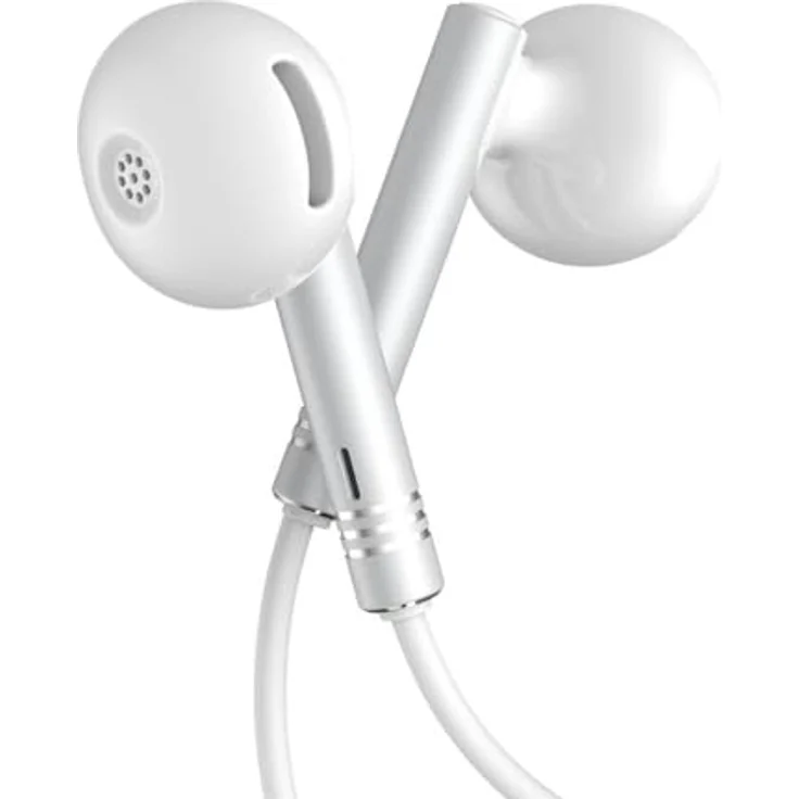Joyroom Wired Series Jr-Ew06 Metall Kopfhörer - Silber und Weiß, Kristallklarer Klang und bequemer Tragekomfort – Bild 4