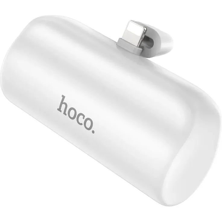 Hoco Powerbank 5000 mAh mit integriertem iPhone-Anschluss 2A J106 weiß LED-Anzeige