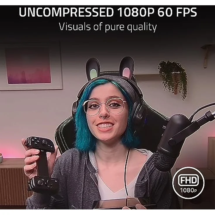 Razer Kiyo Pro, FHD-USB-Webcam mit 2 Mpx, HDR, Schwarz, 1/2.8" CMOS-Sensor, Weitwinkelobjektiv mit drei Sichtfeldoptionen – Bild 3