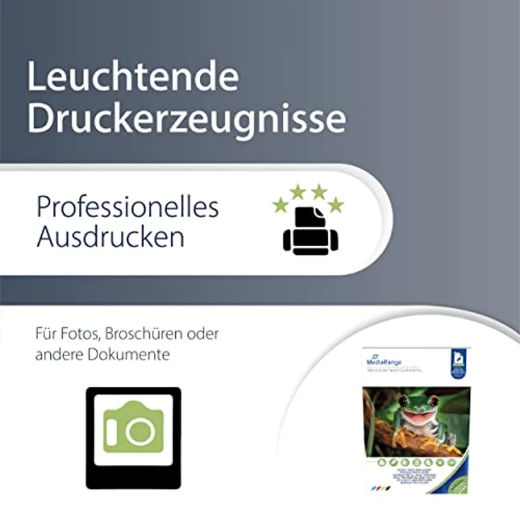 MediaRange DIN A4 Fotopapier für Tintenstrahldrucker, beidseitig hochglänzend, 160g, 50 Blatt – Bild 3
