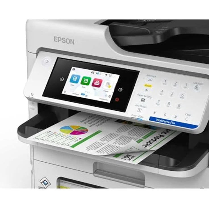 Epson WorkForce Pro EM-C800RDWF, Multifunktionsdrucker mit Duplex-Scan, Heat-Free Drucktechnologie, Schwarz – Bild 6