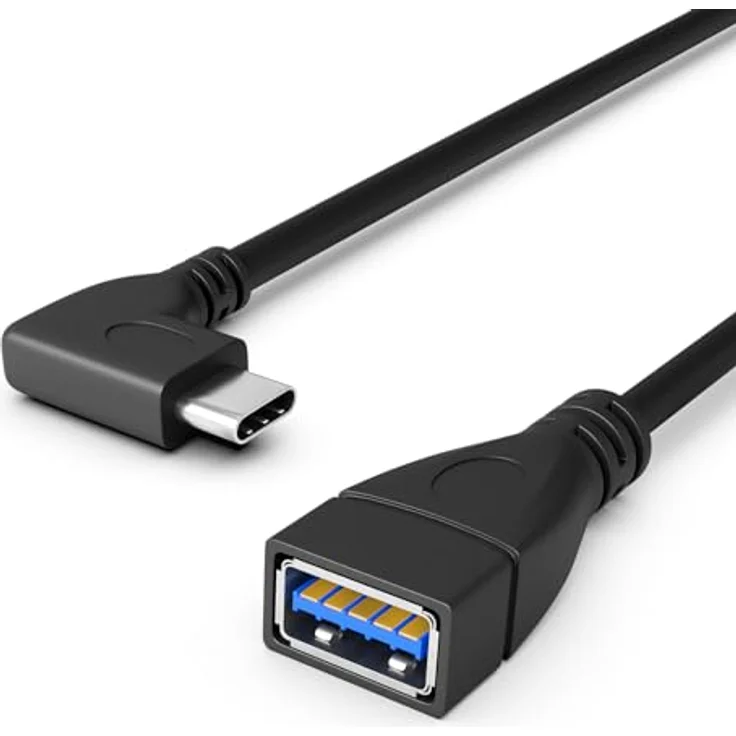 USB-C 3.0 Adapter, Typ-A Buchse, 90°, OTG, PVC – Bild 4