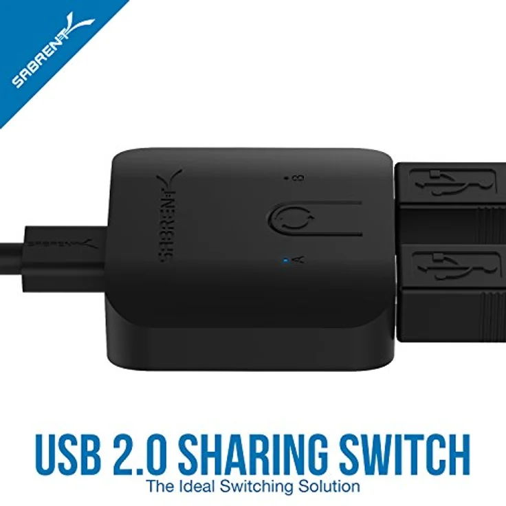 Sabrent USB 2.0 Sharing Switch für mehrere Computer und Peripheriegeräte LED Gerät Indikatoren (usb-sw20) – Bild 3