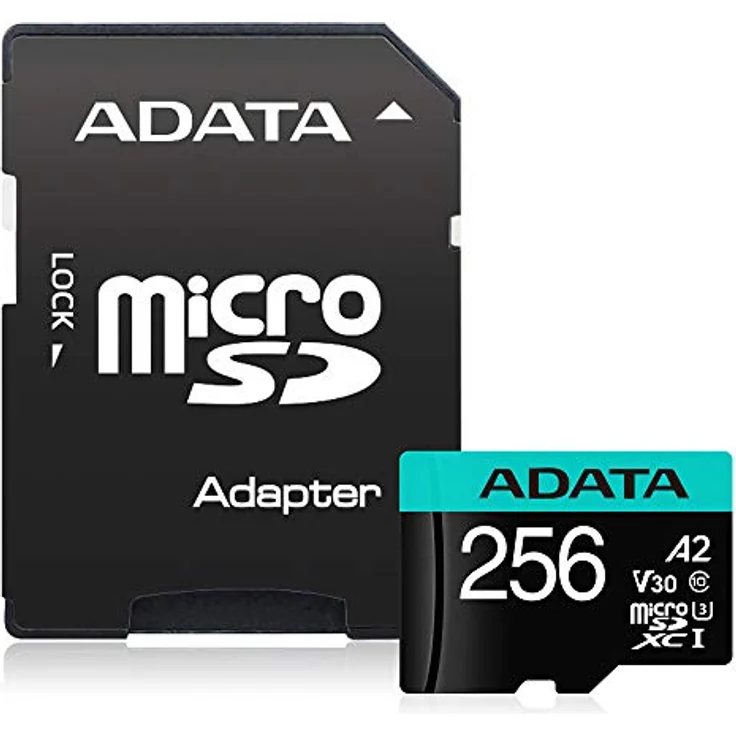 ADATA Premier Pro 256GB microSDXC-SDHC UHS-I U3 Class 10(V30S) Speicherkarte, schwarz – Bild 2