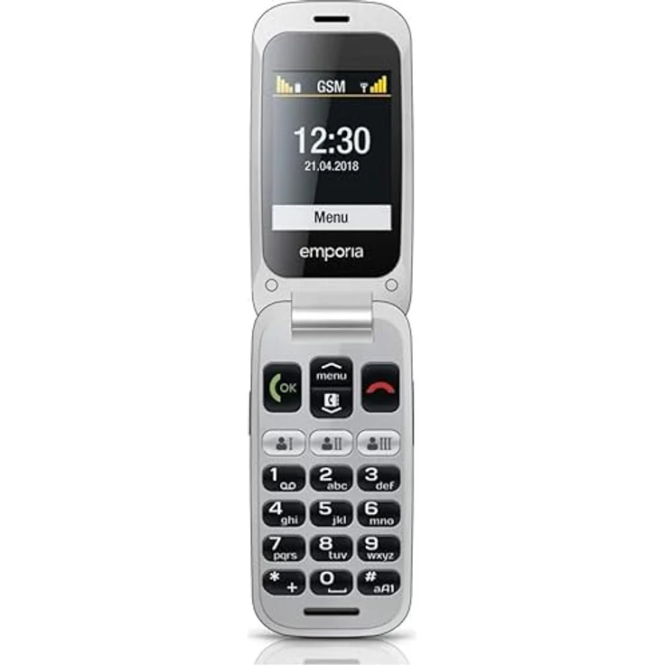 Emporia ONE V200i Klapphandy, 2 MP Kamera, IP54-Schutz, große beleuchtete Tasten, spacegrey/silber (2025) – Bild 6