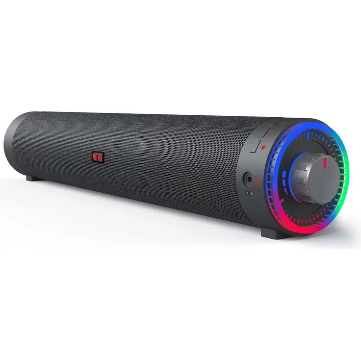 Acer Nitro Gaming Soundbar (GP.SPK11.00A), 10 W, 2.0 Kanal, RGB-Beleuchtung, Schwarz