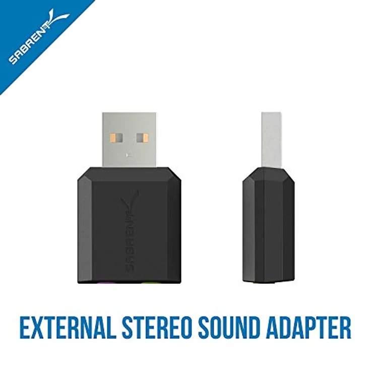 SABRENT USB auf kopfhörer | USB auf Klinke 3,5 mm | 3D Stereo USB Externe Soundkarte | Kopfhörer auf Klinke | Audio zu USB Adapter | USB soundkart konverter, for PS4, PS5, Windows und Mac (AU-MMSA) – Bild 2