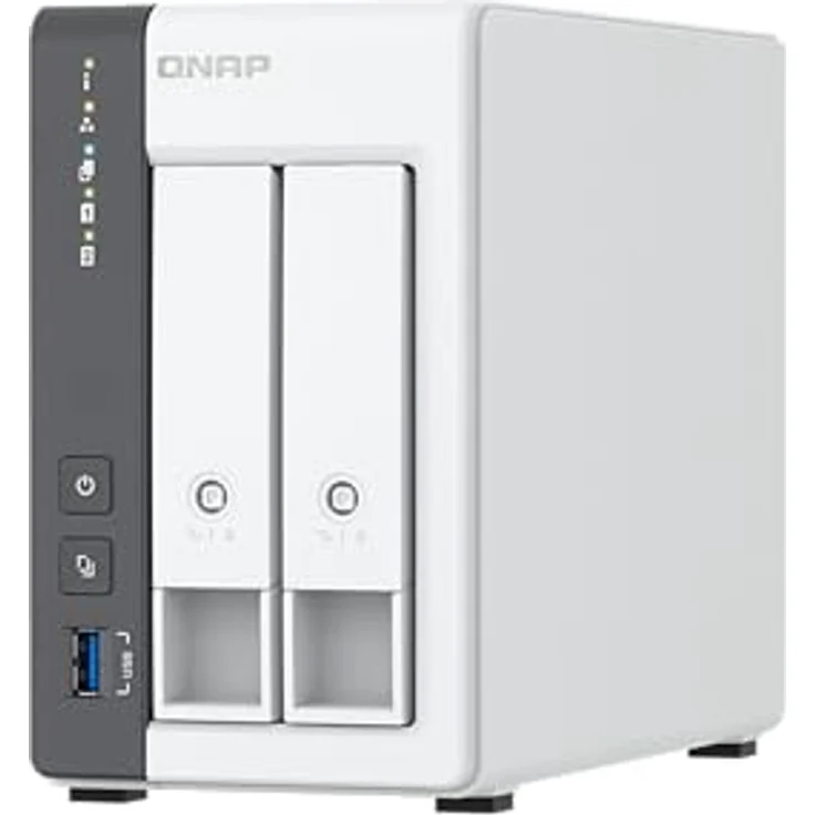 QNAP 2-bay ARM 4C 2.0GHz 2 x SATA 6Gb/s 3.5, NAS, Weiss – Bild 3