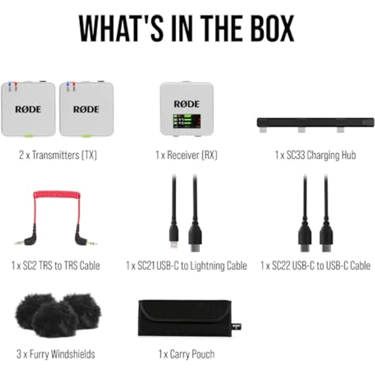 RØDE Wireless GO (Gen 3) White, Kompaktes Drahtlosmikrofonsystem mit 32-Bit-Float-On-Board-Aufnahme und intelligenter GainAssist-Technologie – Bild 10