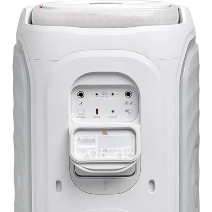 JBL PartyBox 130, tragbarer Bluetooth Lautsprecher mit 200 Watt, dynamischer Lichtshow, bis zu 15 Stunden Akkulaufzeit, IPX4 spritzwassergeschützt, Weiß – Bild 2
