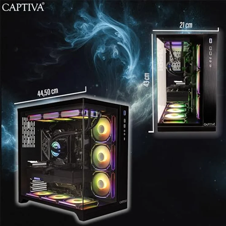 Captiva Highend Gaming I89-020, Desktop-PC mit Intel Core i9-14900KF, 64 GB DDR5-RAM, 2000 GB M.2 SSD, NVIDIA GeForce RTX 5080, Schwarz – Bild 5