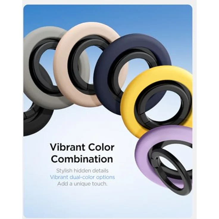 Spigen NanoPop MagFit MagSafe Ringhalterung, 135° verstellbar, kompatibel mit iPhone 17/16/15/14 Pro Max Air, Google Pixel 10 Pro Fold XL, Samsung Galaxy S25 Ultra - Grau – Bild 2